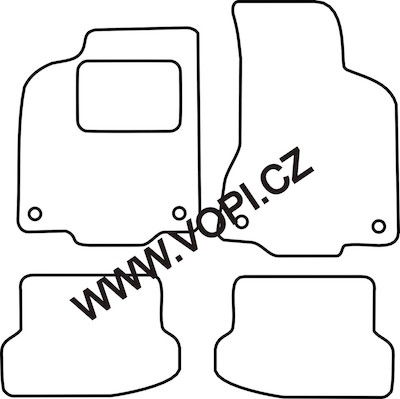 Textil-Autoteppiche Volkswagen Polo facelift 2000 - 2002 Autofit (4925)